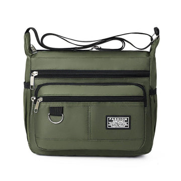 Green Men's Waterproof Oxford Cloth Crossbody Bag - Durable Anti - Theft Shoulder Backpack for Business, Travel & 10 - inch Tablet - RnR Galore