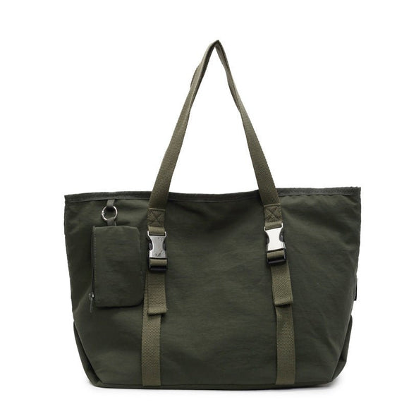 Green Modern Utility Tote Bag for Women - Large Capacity Shoulder Bag with Detachable Pouch for Work, School & Travel - RnR Galore