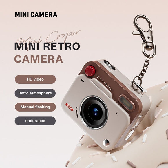 Green Retro Mini Digital Camera Keychain - 48MP Portable Pocket Camcorder with 1080p HD Video - RnR Galore