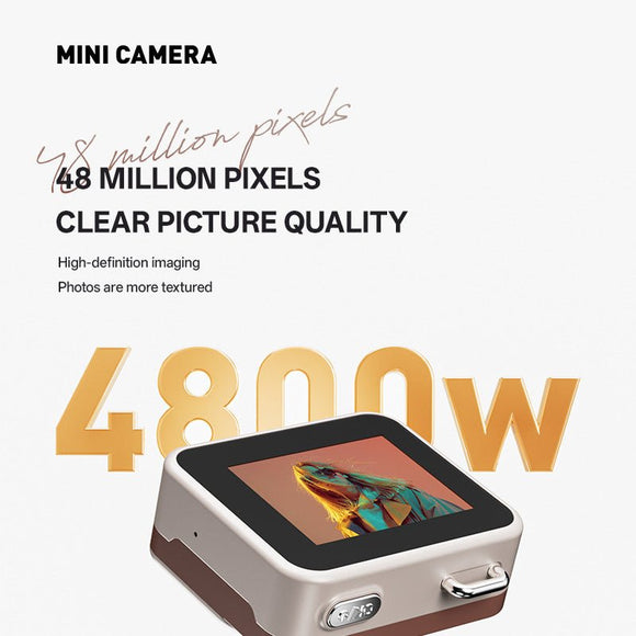 Green Retro Mini Digital Camera Keychain - 48MP Portable Pocket Camcorder with 1080p HD Video - RnR Galore