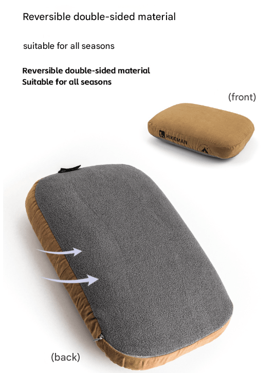 Green Reversible Memory Foam Travel Pillow - All - Season Comfort Neck Support for Deep Sleep & Portability - RnR Galore