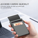 Green Ultra - Slim RFID Blocking Pop - Up Wallet - Automatic Card Holder with Metal Case & Secure Screw Base - RnR Galore