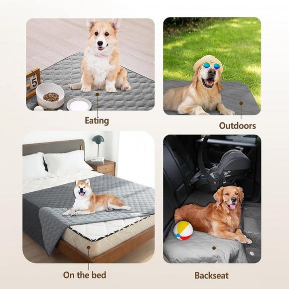 Grey 2 - Sided Waterproof Pet Sofa Cover - Dog Bed Protector Blanket for Furniture, Couches & Car Seats (75x180cm, Machine Washable) - RnR Galore