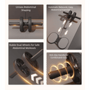 Grey Assisted Rebound Ab Roller with Foldable Knee Pad - Dual Wheel Core Trainer for Home Gym - RnR Galore