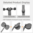 Grey Assisted Rebound Ab Roller with Foldable Knee Pad - Dual Wheel Core Trainer for Home Gym - RnR Galore