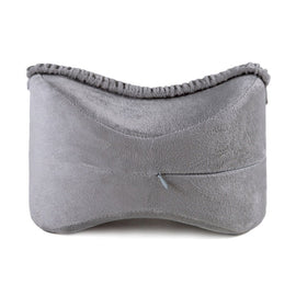 Grey Ergonomic Memory Foam Knee Pillow for Side Sleepers - Leg Positioner for Sciatica, Back, Hip & Joint Pain Relief - RnR Galore
