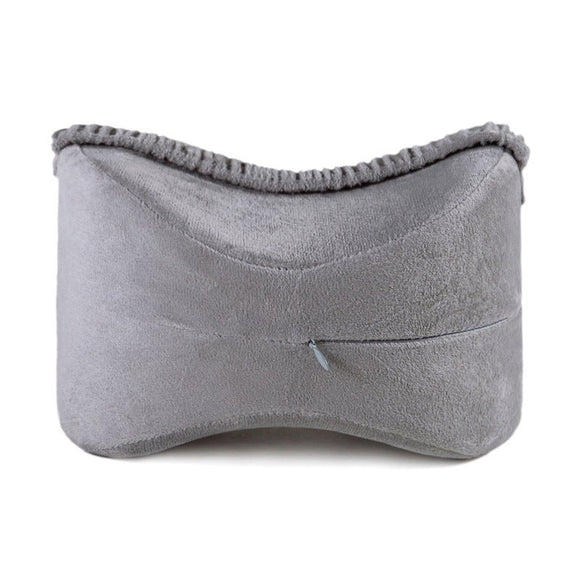 Grey Ergonomic Memory Foam Knee Pillow for Side Sleepers - Leg Positioner for Sciatica, Back, Hip & Joint Pain Relief - RnR Galore
