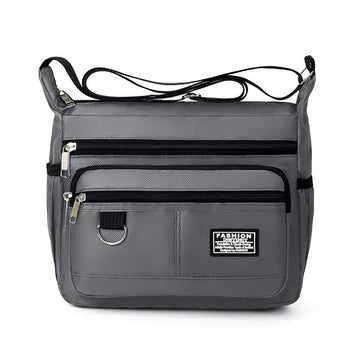 Grey Men's Waterproof Oxford Cloth Crossbody Bag - Durable Anti - Theft Shoulder Backpack for Business, Travel & 10 - inch Tablet - RnR Galore