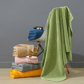 Grey Premium 3 - Piece 100% Cotton Towel Set - Ultra Soft, Absorbent & Quick - Dry for Bathroom - RnR Galore