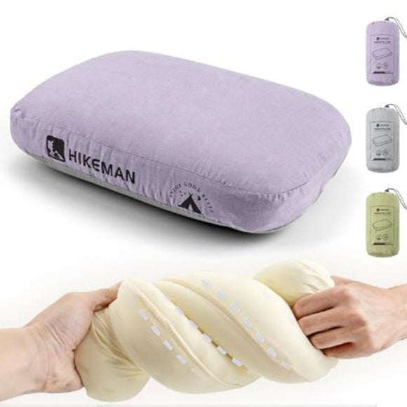 Grey Reversible Memory Foam Travel Pillow - All - Season Comfort Neck Support for Deep Sleep & Portability - RnR Galore