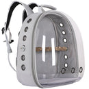 Grey Stylish Transparent PVC Pet Carrier Backpack - Large Capacity, Multi - Use for Birds & Cats(Including Wooden Stick) - RnR Galore