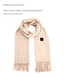Grey USB Electric Heated Scarf - 3 - Level Heat Setting Winter Neck Warmer - RnR Galore