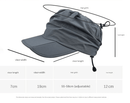 Grey Women's Foldable Sun Visor Cap Quick Dry Packable Empty Top Hat Adjustable Drawstring for Running Hiking and Summer Travel - RnR Galore