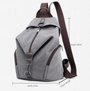 Grey Women's Vintage Canvas Backpack Casual Daypack Retro College School Bag Large Capacity Rucksack for Travel Work & Daily Use - RnR Galore