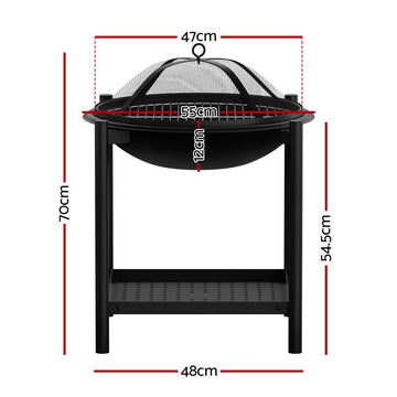 Grillz Fire Pit BBQ Grill 2 - in - 1 Outdoor - RnR Galore