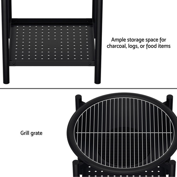 Grillz Fire Pit BBQ Grill 2 - in - 1 Outdoor - RnR Galore