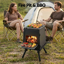 Grillz Fire Pit BBQ Portable Outdoor Fireplace Metal Camping Stove for Boiling Water, BBQ, Picnics - RnR Galore