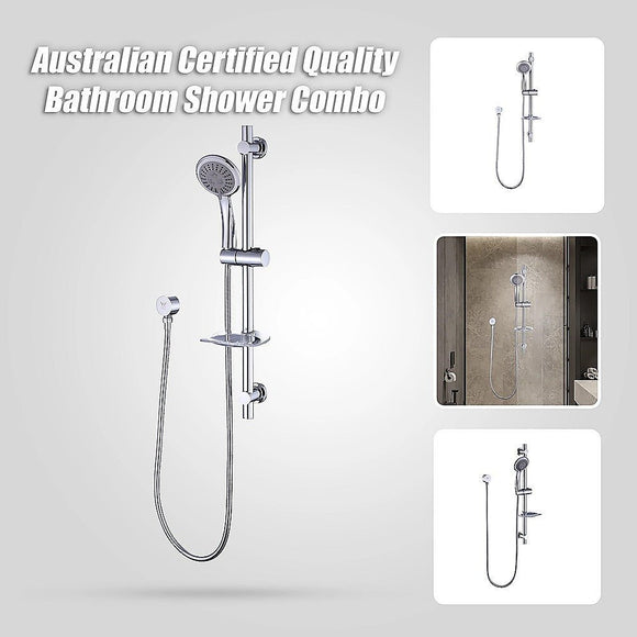 Hand Held Shower Rail Soap Dish Bathroom Set - RnR Galore