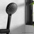 Handheld Shower Head 4.5" High Pressure 5 Modes Poweful Round Black - RnR Galore