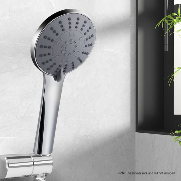 Handheld Shower Head 4.5" High Pressure 5 Modes Poweful Round Chrome - RnR Galore