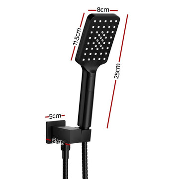 Handheld Shower Head Holder 3.1'' High Pressure Black - RnR Galore