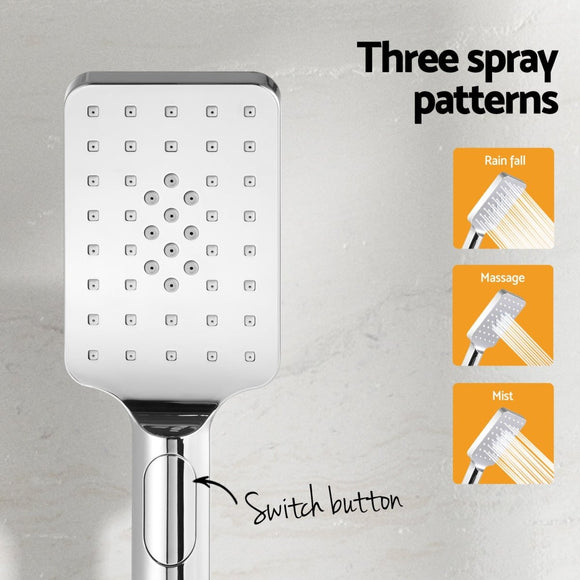 Handheld Shower Head Holder 3.1'' High Pressure Silver - RnR Galore