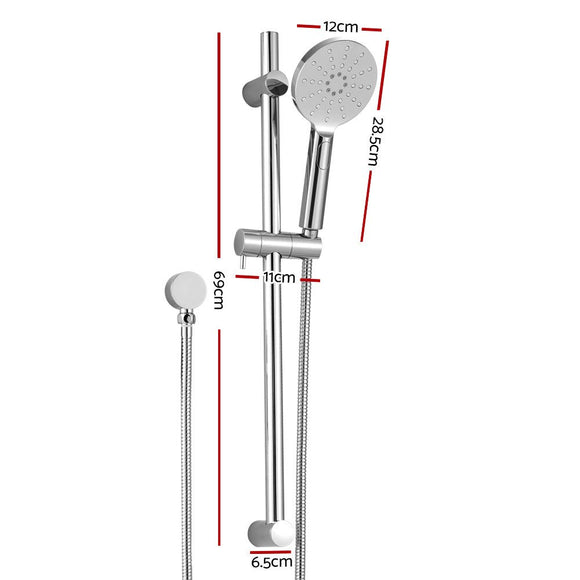Handheld Shower Head Wall Holder 4.7'' High Pressure Adjustable 3 Modes Chrome - RnR Galore