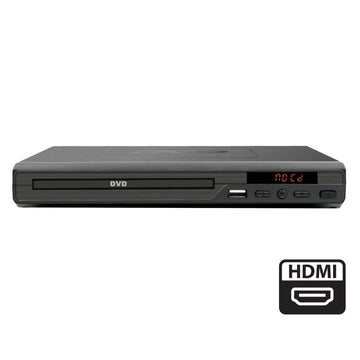 HDMI DVD Player (Black) w/ Remote Control, Compact Size, 8 Languages - RnR Galore