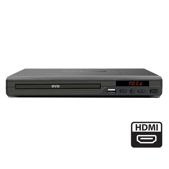 HDMI DVD Player (Black) w/ Remote Control, Compact Size, 8 Languages - RnR Galore