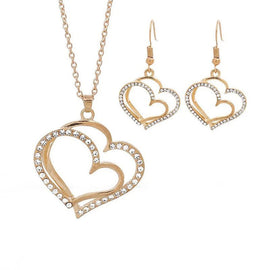 Heart Shaped Rhinestone Jewelry Set for Women - RnR Galore