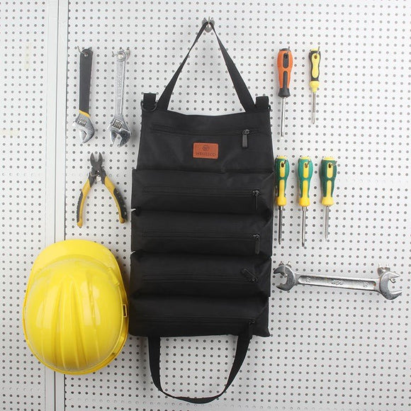 Heavy - Duty Canvas Tool Roll Up Bag & Organizer Tote - Multi - Pocket Wrench & Tool Pouch(Green) - RnR Galore
