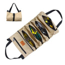 Heavy - Duty Canvas Tool Roll Up Bag & Organizer Tote - Multi - Pocket Wrench & Tool Pouch(Khaki) - RnR Galore