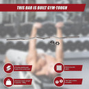 Heavy Duty EZ Curl Barbell – Weightlifting Bar with Spinlock Collars for Gym Training - RnR Galore