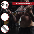 Heavy Duty EZ Curl Barbell – Weightlifting Bar with Spinlock Collars for Gym Training - RnR Galore