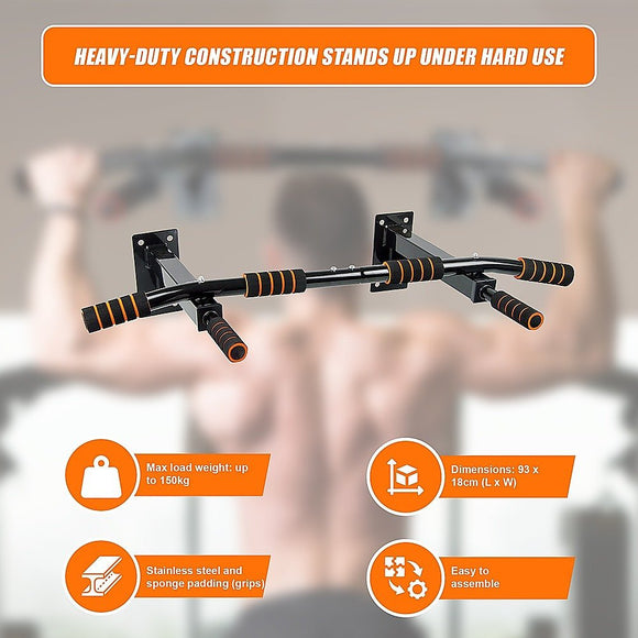 Heavy Duty Pull Up Bar Home Gym Chin Up Bar Wall Ceiling Mount - RnR Galore