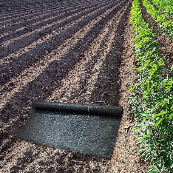 Heavy Duty Weed Control PP Woven Fabric Weed Mat Gardening Plant 1.83m x 30m - RnR Galore