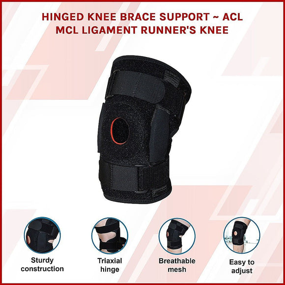 Hinged Knee Brace Support ~ ACL MCL ligament Runner's Knee - RnR Galore