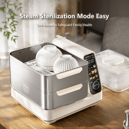 Hoper Layer Electric Food Steamer 16L Large Capacity 10 Second Start 24H Timer Independent Water Tank - RnR Galore