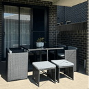 Horrocks 8 Seater Outdoor Dining Set - Black - RnR Galore
