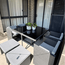 Horrocks 8 Seater Outdoor Dining Set - Black - RnR Galore
