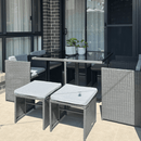 Horrocks 8 Seater Outdoor Dining Set - Black - RnR Galore