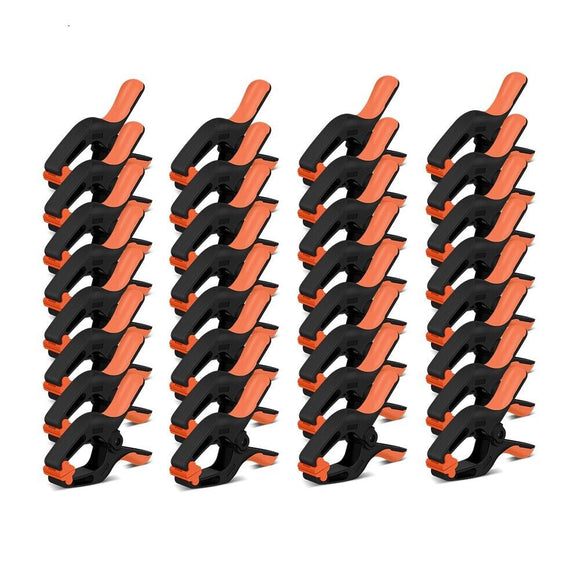 HORUSDY 32Pc 7" Nylon Spring Clamp Extra Large Rubber Non - Slip Grip Handle Clips - RnR Galore