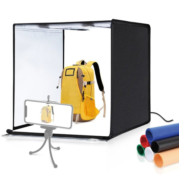 Hridz 60cm Light Box Bi - Colour Photography Portable Photo Studio Shooting Tent with 6 PVC Backdrops - RnR Galore