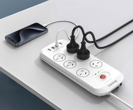 Huntkey SAC607C 6 Outlets Surge Protector Powerboard with 2x USB - A & 2x USB - C - RnR Galore