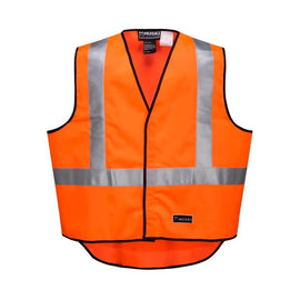 HUSKI Hi Vis Patrol Vest 3M Reflective Tape Safety Workwear High Visibility - Orange - XL - RnR Galore