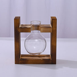 HydroponicWoodenFramewithSnap - On - SphericalSingleBottle - RnR Galore