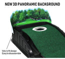 Indoor Golf Putting Mat with Automatic Ball Return System 2.6m Practice Green with Alignment Guides for Home and Office Training - RnR Galore