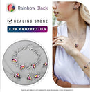 Infinity Love Heart Necklace, Birthstone Necklace for Women, Jewelry for Women with Healing Crystals, Allergy Free Pendant Necklace - 13a - Protection - Rainbow Black - RnR Galore