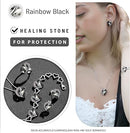 Infinity Love Heart Necklace, Birthstone Necklace for Women, Jewelry for Women with Healing Crystals, Allergy Free Pendant Necklace - 13c - Protection - Crystal Black - RnR Galore