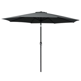 Instahut 3m Outdoor Umbrella Beach Pole Garden Patio Tilt Black - RnR Galore